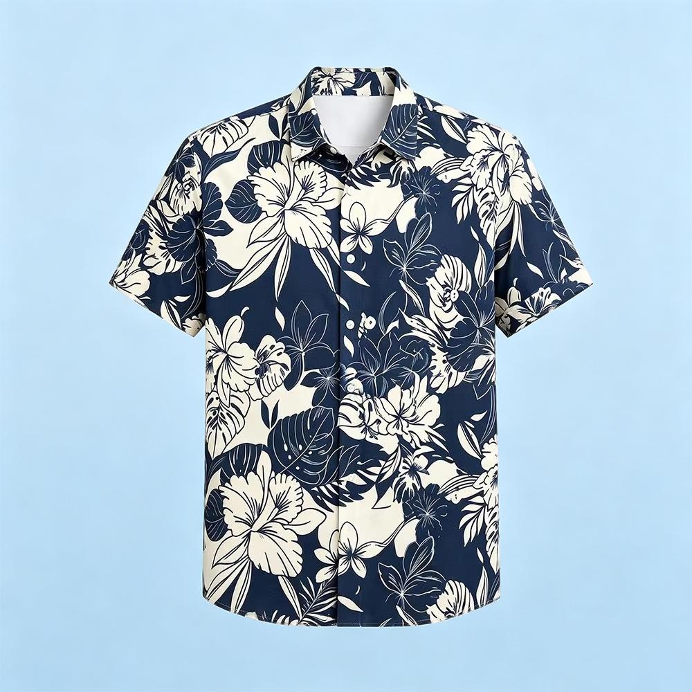 Vintage Hawaiian Floral Shirt - Kemeja Hawaii Motif Bunga Vintage untuk
