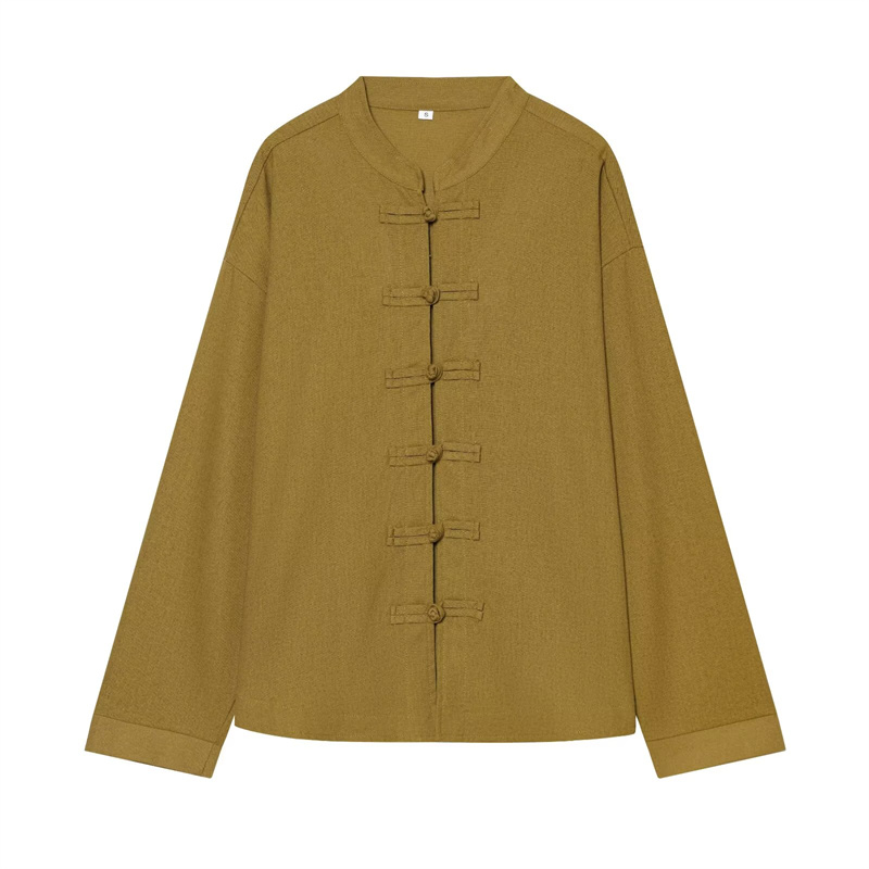 Mens Linen Shirt Long Sleeve - Kemeja Wanita Guobioziy 2026 Awal Musim