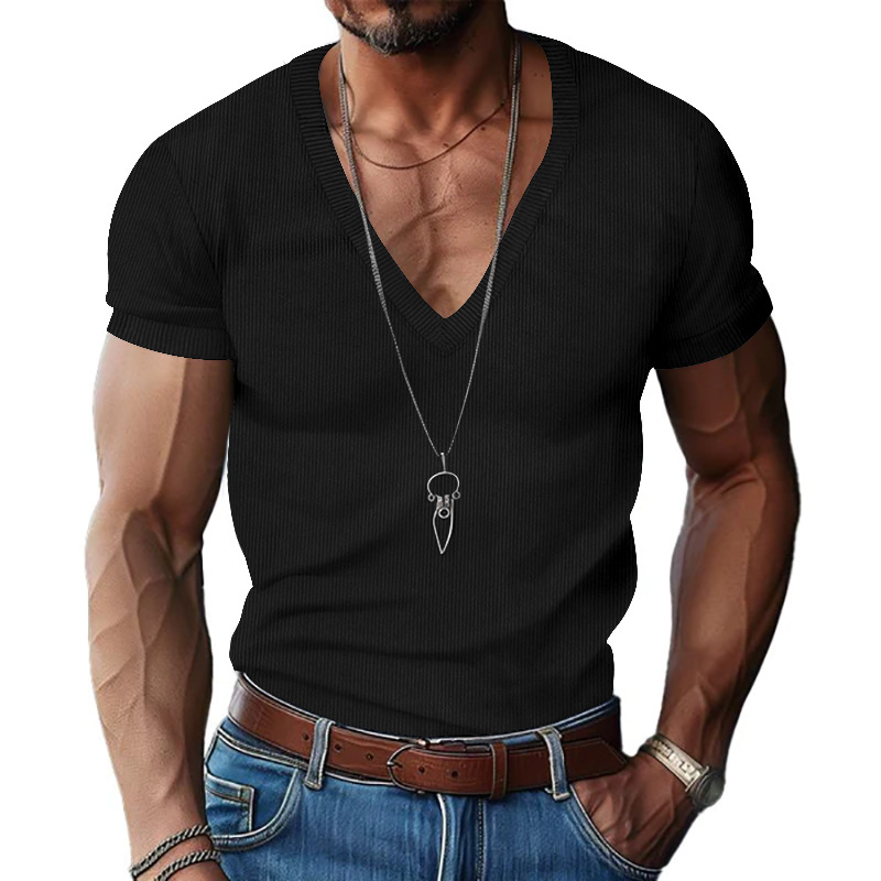 Kaos Pria Corduroy V-Neck Warn - Corduroy Button Up Shirt Men ulasan dan harga