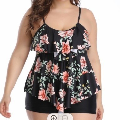 Tankini Wanita Bikini Motif Bu - Shorts ulasan dan harga