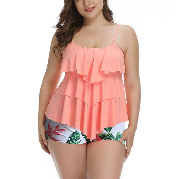 Tankini Wanita Bikini Motif Bu - Shorts ulasan dan harga