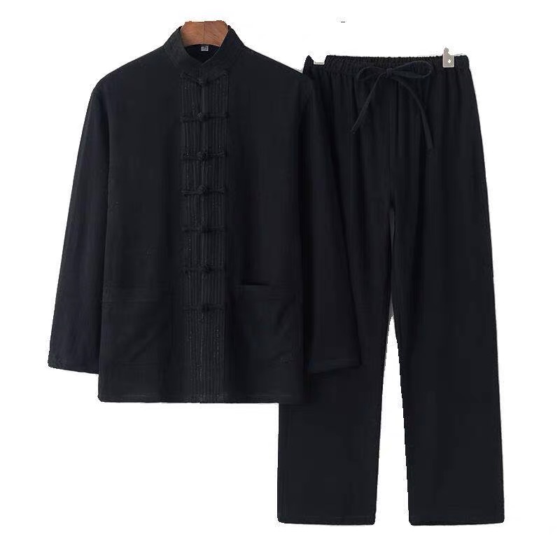 Kemeja Lengan Panjang Gaya Cin - Mens Linen Shirt Long Sleeve ulasan dan harga