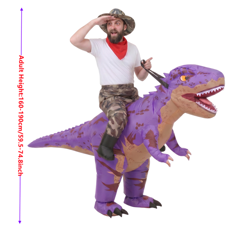 Kostum T-Rex Tiup Warna Ungu d - Suits ulasan dan harga