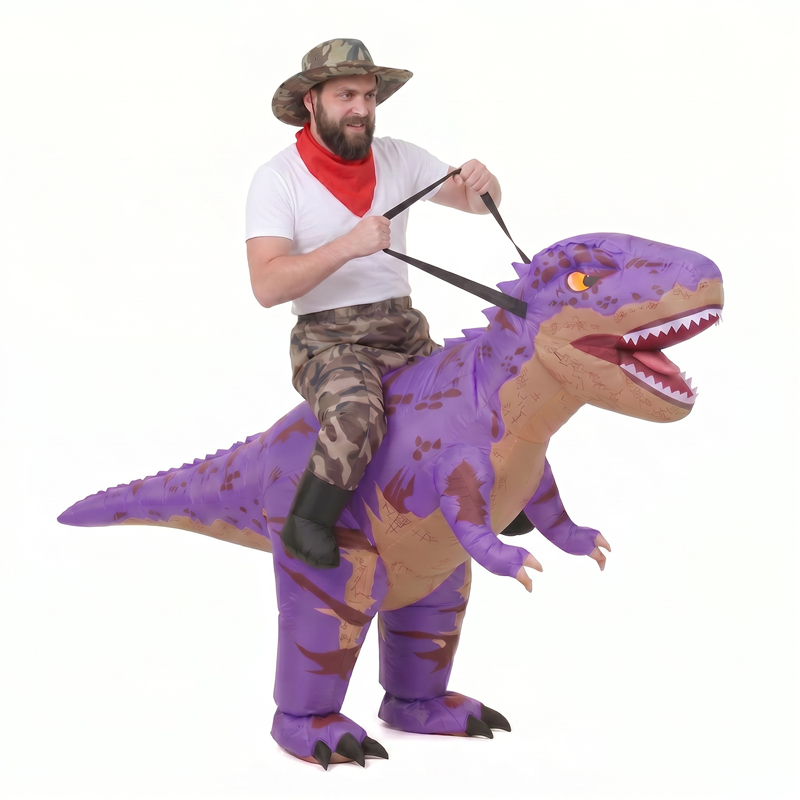 Kostum T-Rex Tiup Warna Ungu d - Suits ulasan dan harga