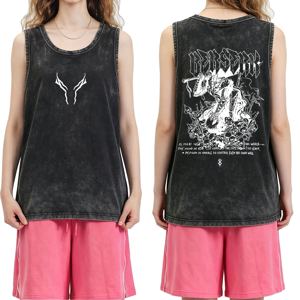 Kaos tanpa lengan bergambar an - Acid Wash Vintage Graphic T Shirt ulasan dan harga