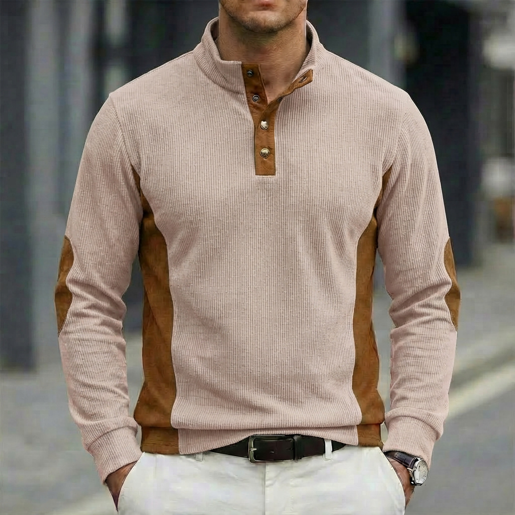Kaos Polo Pria Kasual Corduroy - Corduroy Button Up Shirt Men ulasan dan harga