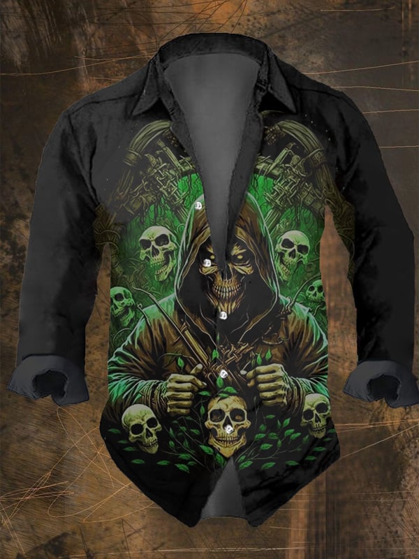 Halloween kemeja lengan panjan - Vintage Hawaiian Floral Shirt ulasan dan harga