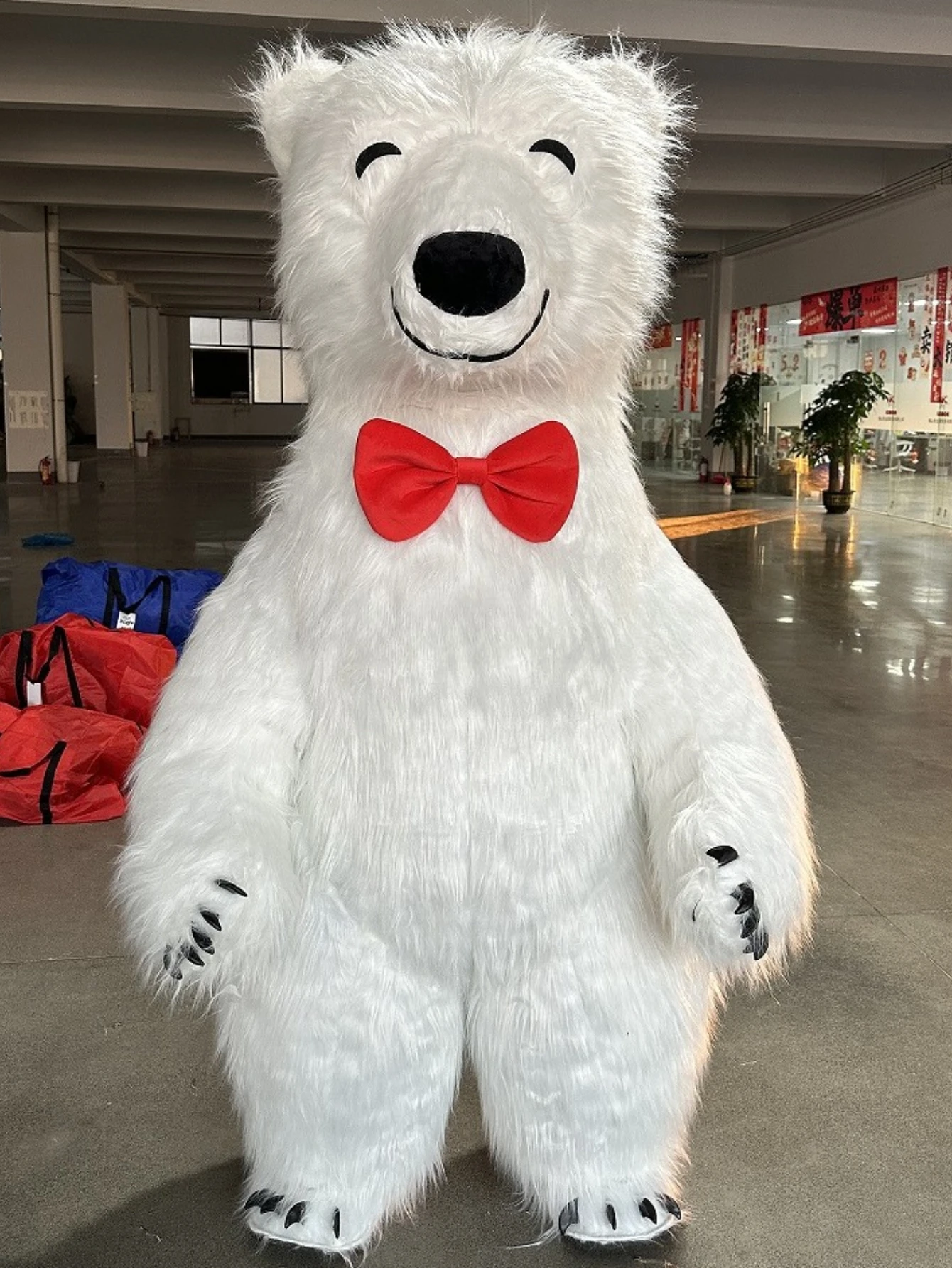 Kostum Maskot Beruang Kutub Pu - Suits ulasan dan harga
