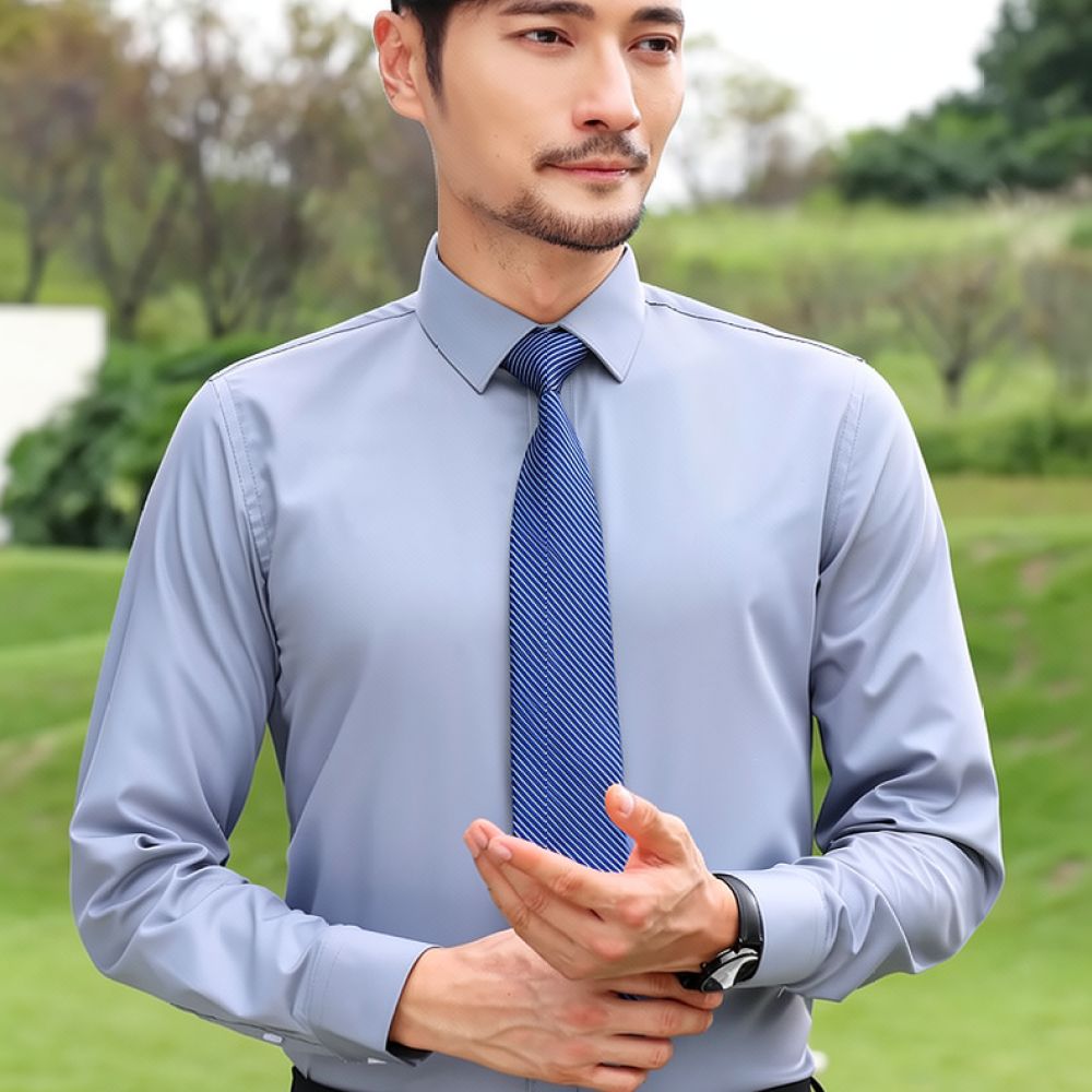 Kemeja Lengan Panjang untuk Pr - Breathable Bamboo Fiber Shirt Non Iron ulasan dan harga